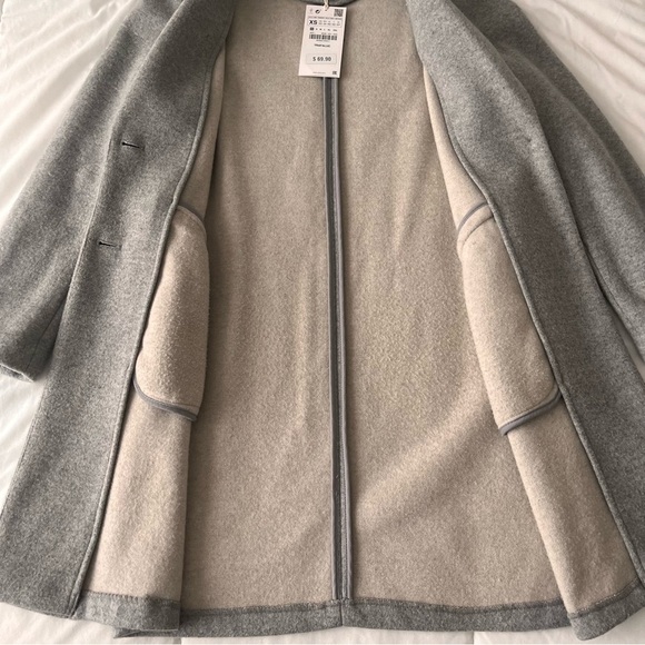 Zara Gray Outerwear Coat XS - Picture 10 of 11